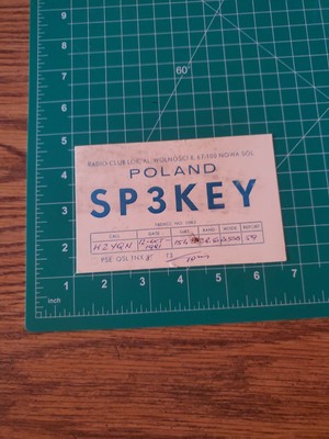 Vintage Ham Amateur Radio Card Postcard 1981 Nowa Sol Poland SP3KEY