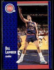 1991-92 Fleer #62 Bill Laimbeer Basketball Card 1103K