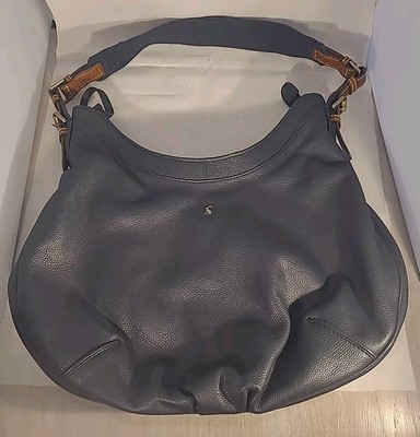 Joules England Blue French Navy Leather Hobo Bag Aldbury 