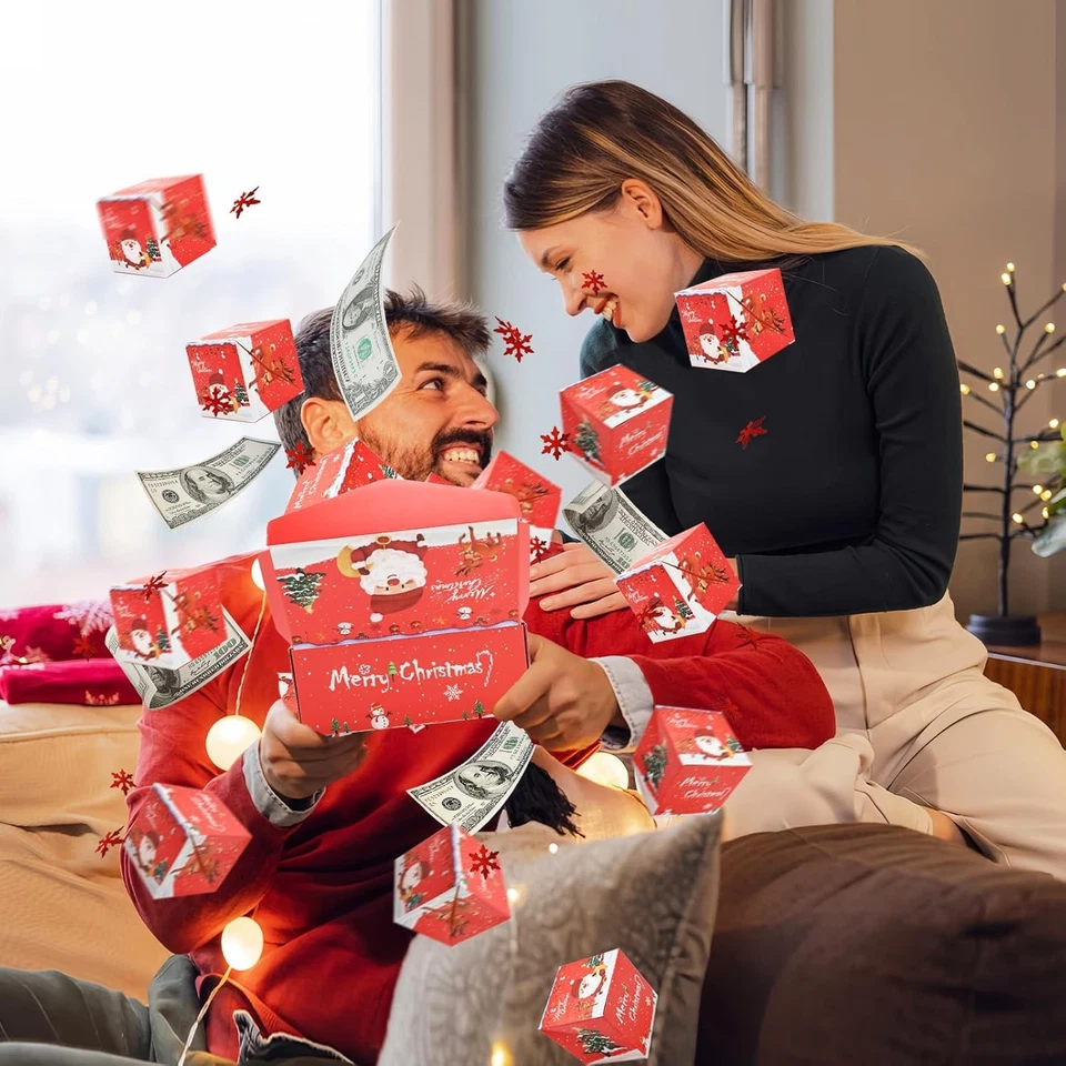 Surprise gift box explosion red envelope money folding confetti birthday gift - Image 2 of 4