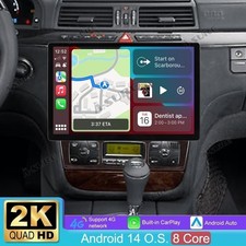13.1" Android 14 Autoradio 2K GPS Navi 8 Core f&uuml;r Mercedes S/CL Klasse W220 W215