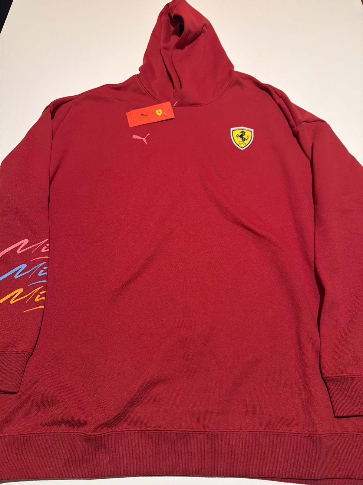 Puma Scuderia Ferrari Miami Limited Edition Men's Graphic Hoodie Sz XXL 633409