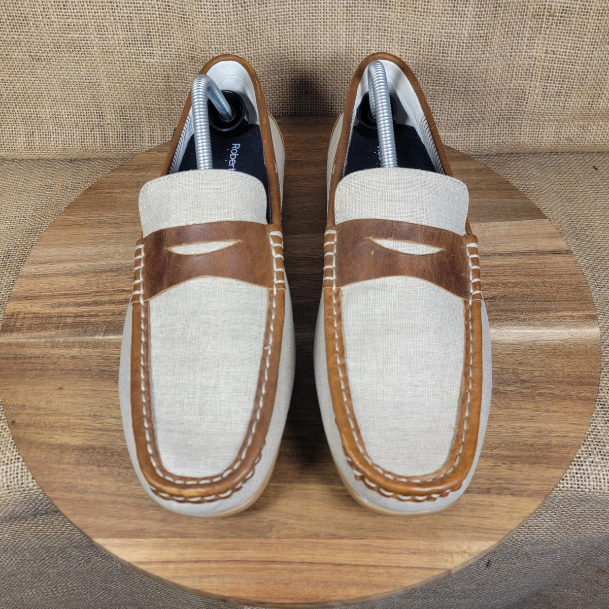 Robert Wayne Footwear Loafer Beige Casual Shoes for Men for  display picture 2