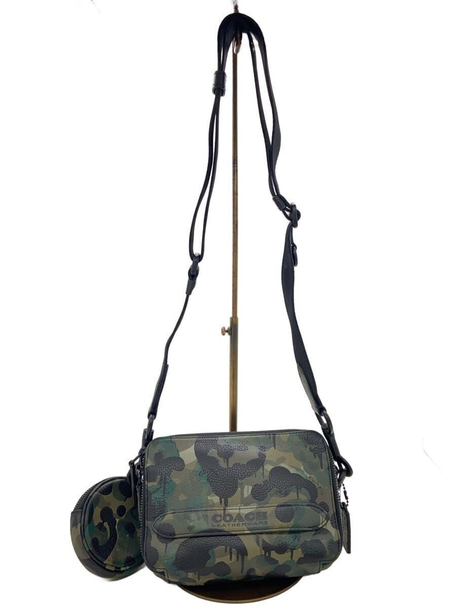 Coach Shoulder Bag GRN Camouflage C5330 Used
