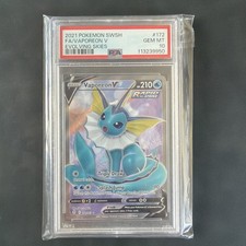 PSA 10 Vaporeon V 172/203 Evolving Skies Ultra Rare Full Art Pokemon GEM MINT on eBay