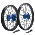YZ 125 250 21"/19" CNC Spoked Wheel Blue Hubs Set for Yamaha YZ125 YZ250 1999-25