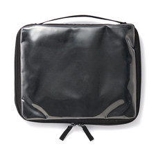 MUJI A5 Wide Organizer Binder Case Black Adjustable Pockets 11x8.7x1.4 in