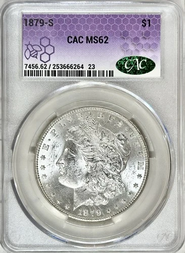 1879 S MORGAN SILVER DOLLAR CACG MS62