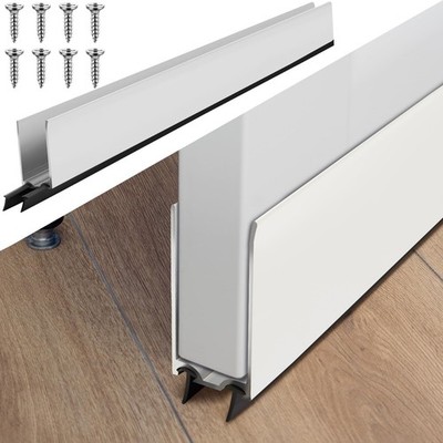 1 Pack 1'' x 35.5'' Storm Door Sweep Bottom Sweep Aluminum Expander for 1'' Thic...