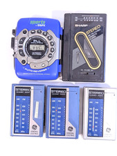 UNTESTED Portable AM Radio Handheld Cassette Player lot of 5 GE Sharp GPX