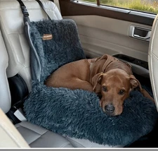 NEW Pelsbarn Safety & Protecting Car Seat Bed For Dogs Dark Grey  Sz Med
