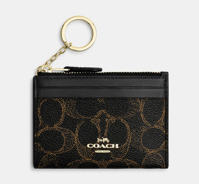 Coach Mini Skinny Id Case In Loved Signature Canvas Key Card Holder ~NWT~ CEI20
