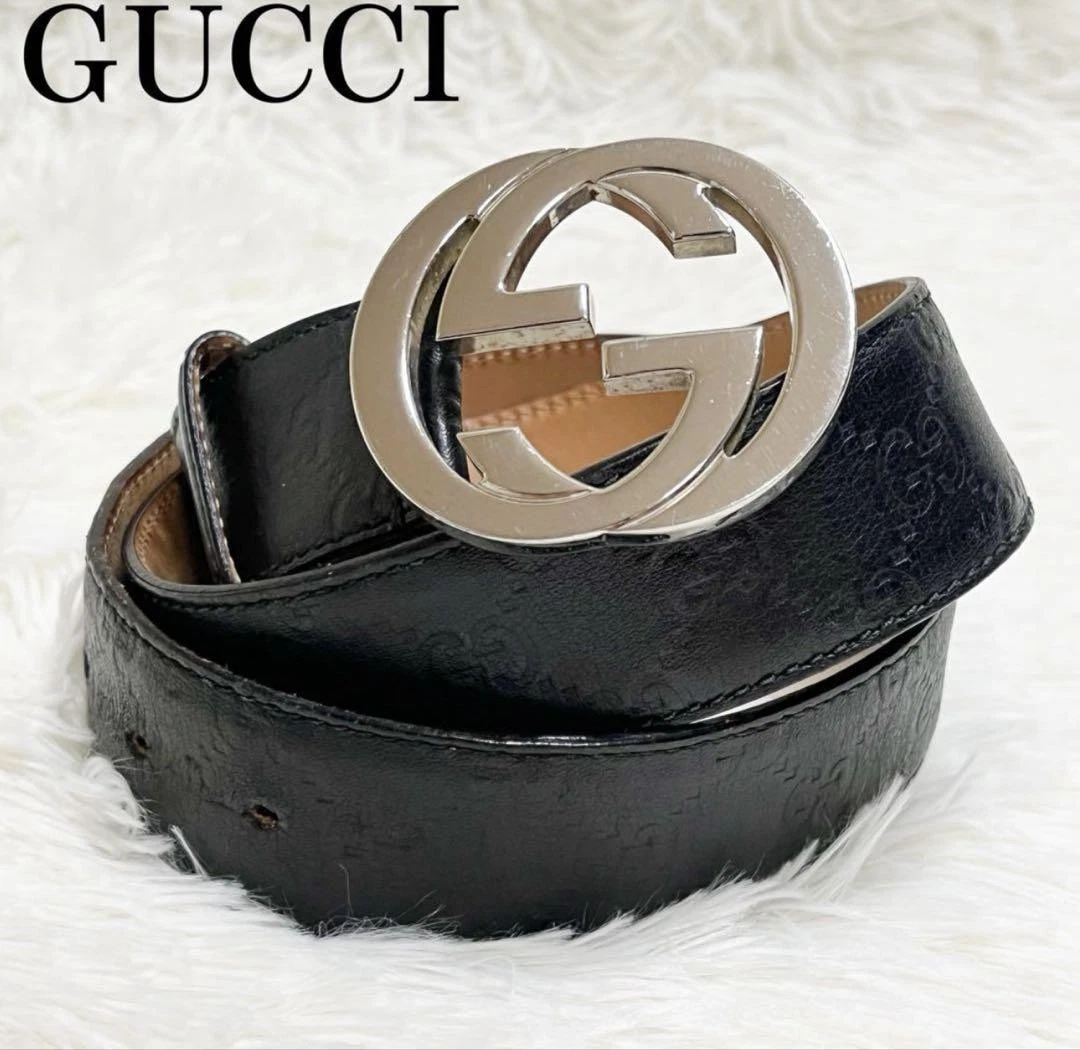Ceinture homme GUCCI Shima cuir emboîtable boucle G motif GG