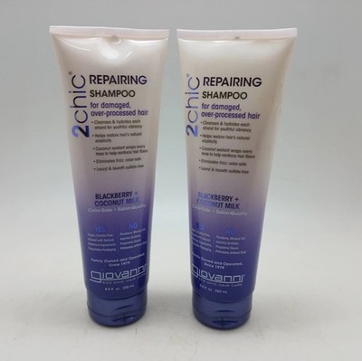 Giovanni 2chic Blackberry Coconut Oil Repairing Shampoo 8.5oz 2 Pack