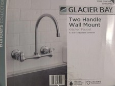 Glacier Bay 2-Handle Wall Mount High-Arc Kitchen Chrome Faucet 67735-0001