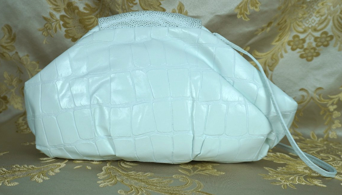 Saddle Handbag Patchwork Embossed Leather Boho Ch… - image 4