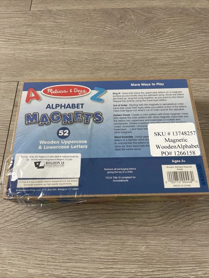 Melissa & Doug 52 imanes de alfabeto de madera en una caja - mayúsculas y minúsculas Foto 3 de 3