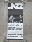 Steve Lacy & Mangelsdorff French Poster Nantes Pierre Perron 26 x 64.5 cm