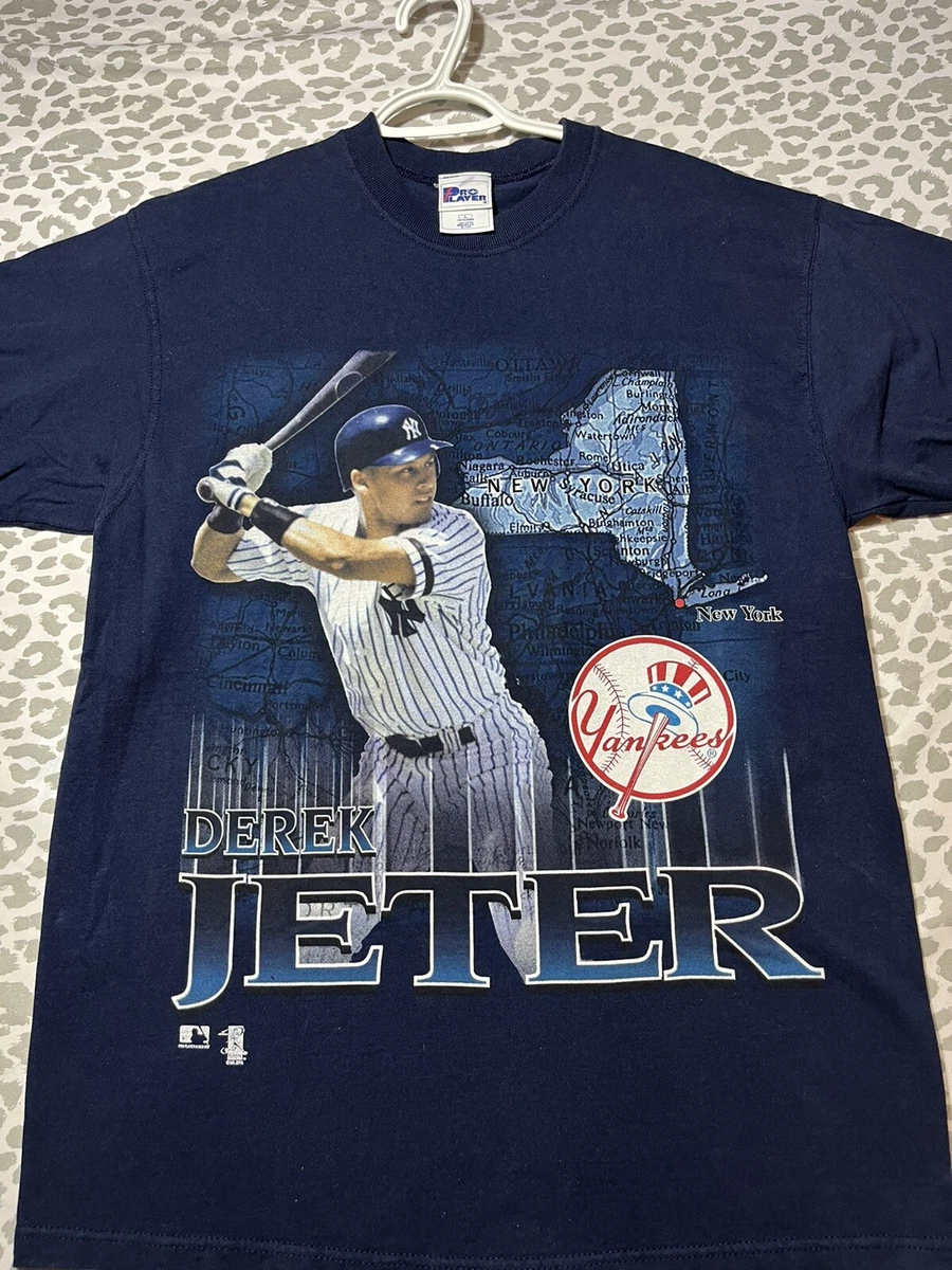 1997 PRO PLAYER NEW YORK YANKEES T SHIRT DEREK JETER Size L Made