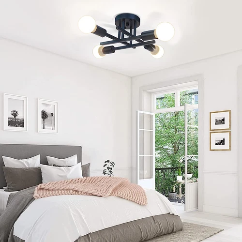 LED Modern Ceiling Light Bedroom Lamp Vintage Pendant Sputnik Chandelier Fixture - Picture 7 of 21