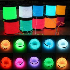 Flexible 1M 2M 5M LED Neon Light Colorful EL Wire Strip Tube Rope Home Car Decor