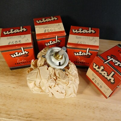 4 Vintage Utah Switch Pods #605 OHM Power Snap Switches NOS Replacement