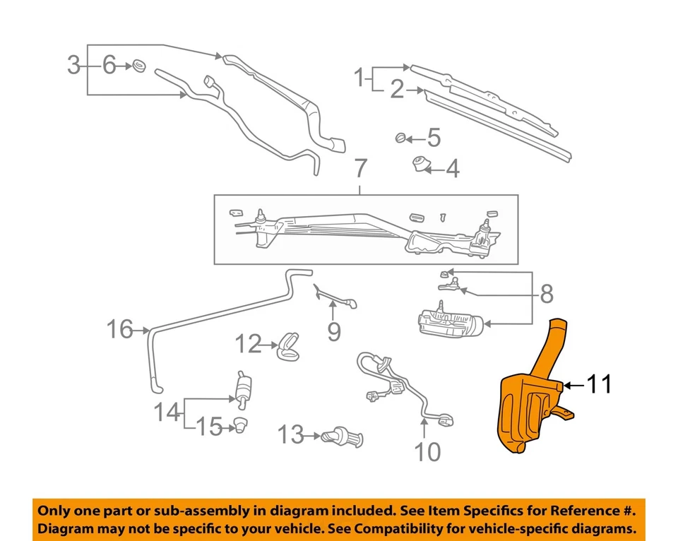 Used Washer Fluid Reservoir fits: 2005 Cadillac Deville  Grade A - Изображение 3 из 4