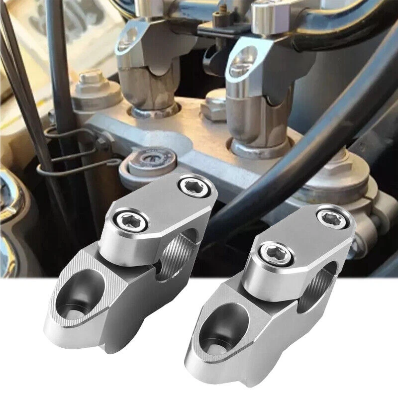 7/8" Handle Bar Clamps Extend Motorcycle General 22mm Handlebar Riser Back Mount Foto 4 de 4