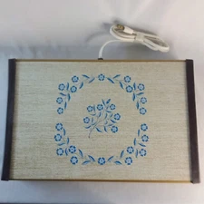 Warm-O-Tray Corning Blue Cornflower Electric Hot Plate Atlantic Precision Works 