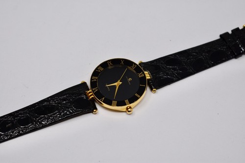 Vintage 1990s JB Champion NOS Mens Minimalist Quartz Wristwatch Black/Gold - Picture 8 of 9