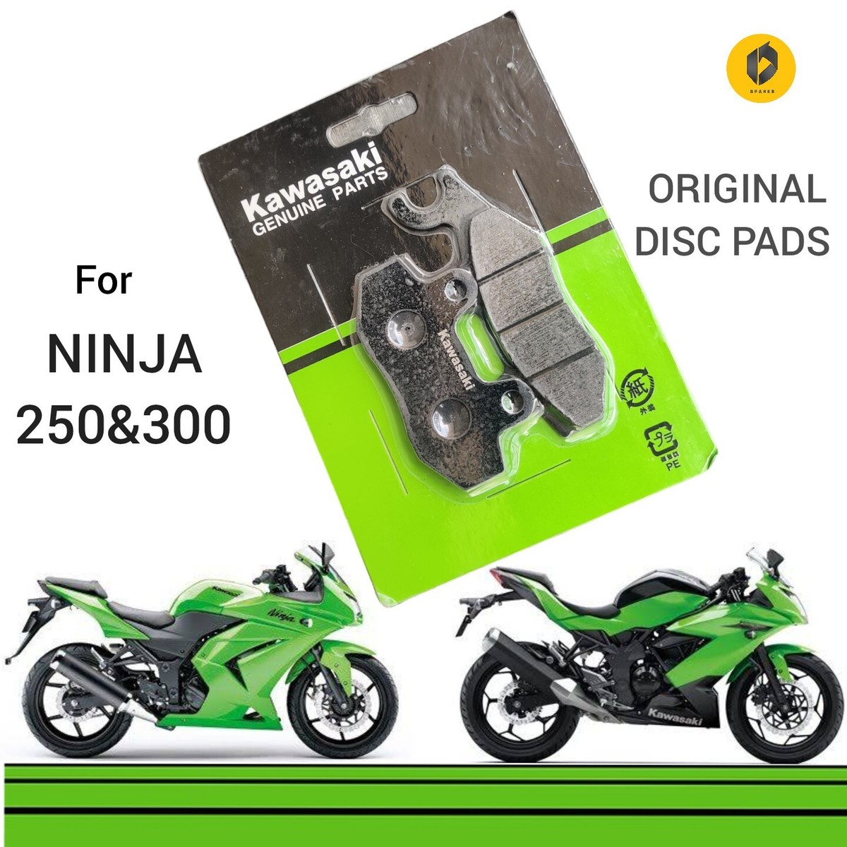KAWASAKI NINJA 250 & NINJA300 FRONT BRAKE PADS | eBay