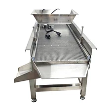 110V 5mm Screen Sieve Linear Vibrating Screen Single Layer Double Motor Sifter