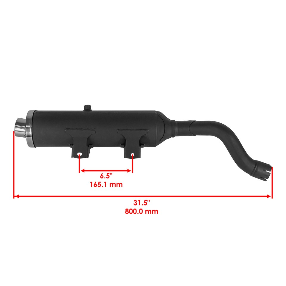 Caltric Exhaust Muffler With Gasket For Yamaha YFZ450 2004-2009 Models
