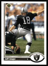 1991 Upper Deck Jeff Jaeger    #563 Los Angeles Raiders