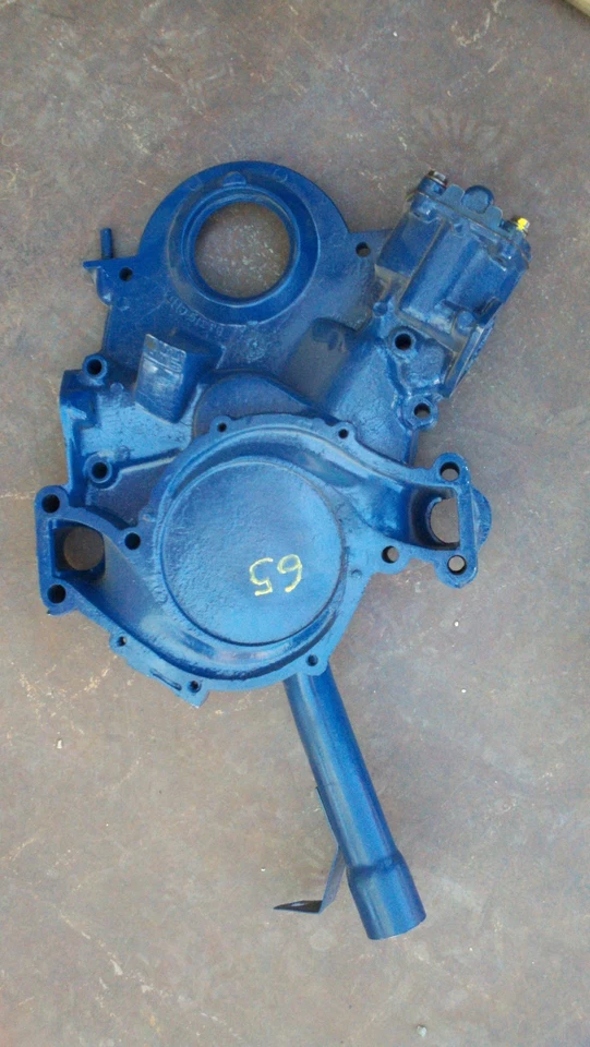 64 1964 Cadillac de Ville Fleetwood OEM cubierta de cadena de distribución 429 CI RESTAURADA Foto 3 de 4