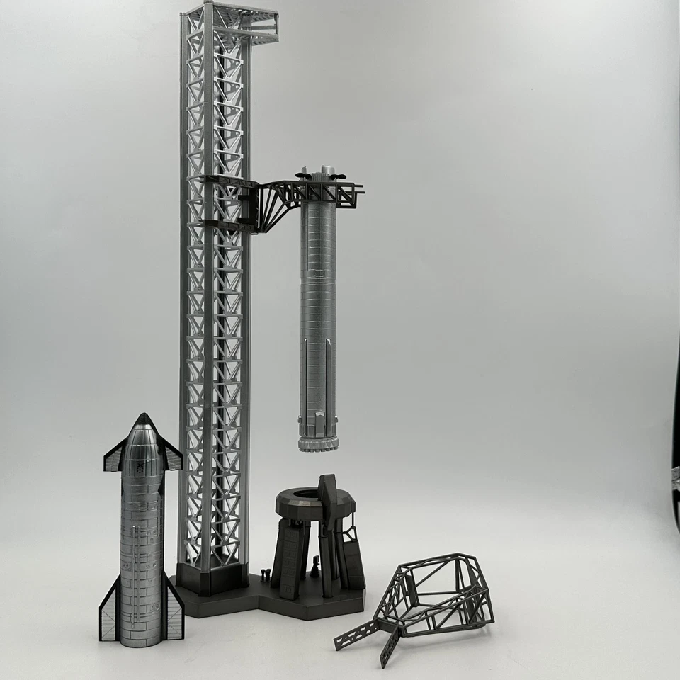 Nave espacial Wltk SUPERHEAVY BOOSTER con torre de lanzamiento modelo diecast 1/400 Foto 4 de 4