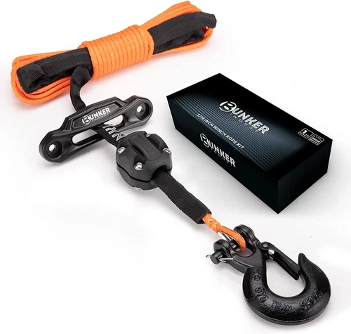 Synthetic Winch Rope Kit,3/16" x 50' 8200 LBS Winch Line Cable Replacement