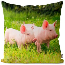 VOID Kissenbezug Schweine Bauern Bauernhof Tiere Zoo Farmer Landhaus Stil