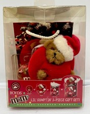 New In Box Boyd  s Bear Red M  M Gift Set Magnets Plush Ornaments Gift Bag