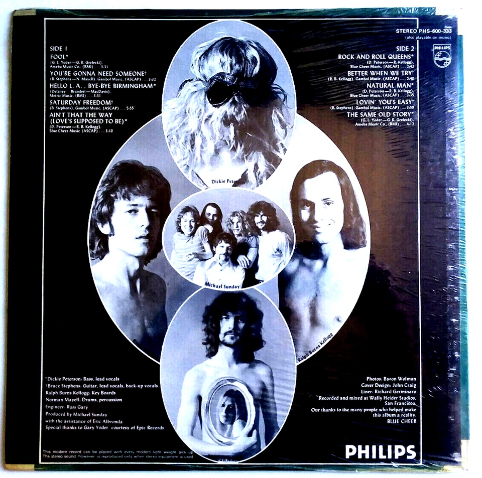 BLUE CHEER -Self Titled - Vinyl LP 1970  Philips 600-333 1st Press SEALED RARE - Image 2 of 4