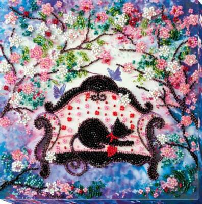 Midi Bead embroidery kit Spring Guest DIY Embroidery Kit beadwork pattern