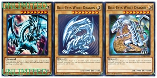 Blue-Eyes White Dragon all 3 Different Artworks YUGIOH LDK2-ENK01