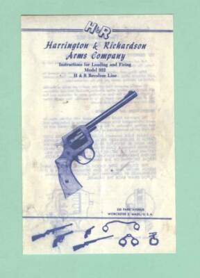 H&R Model 922 Owners Manual - Read Description
