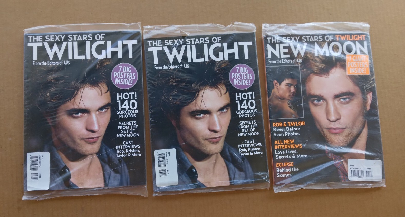 (3) US magazine Sexy Stars of Twilight & New Moon Robert Pattinson NEW NIB NIP