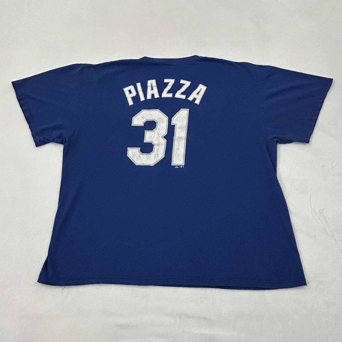 Vintage Majestic Los Angeles Dodgers Mike Piazza 31 Blue