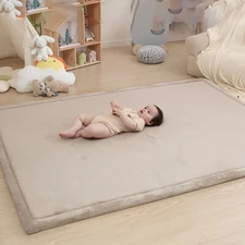 Memory Foam Baby Play Mat Thick Large Gym Crawling Mat Non Slip Breathable