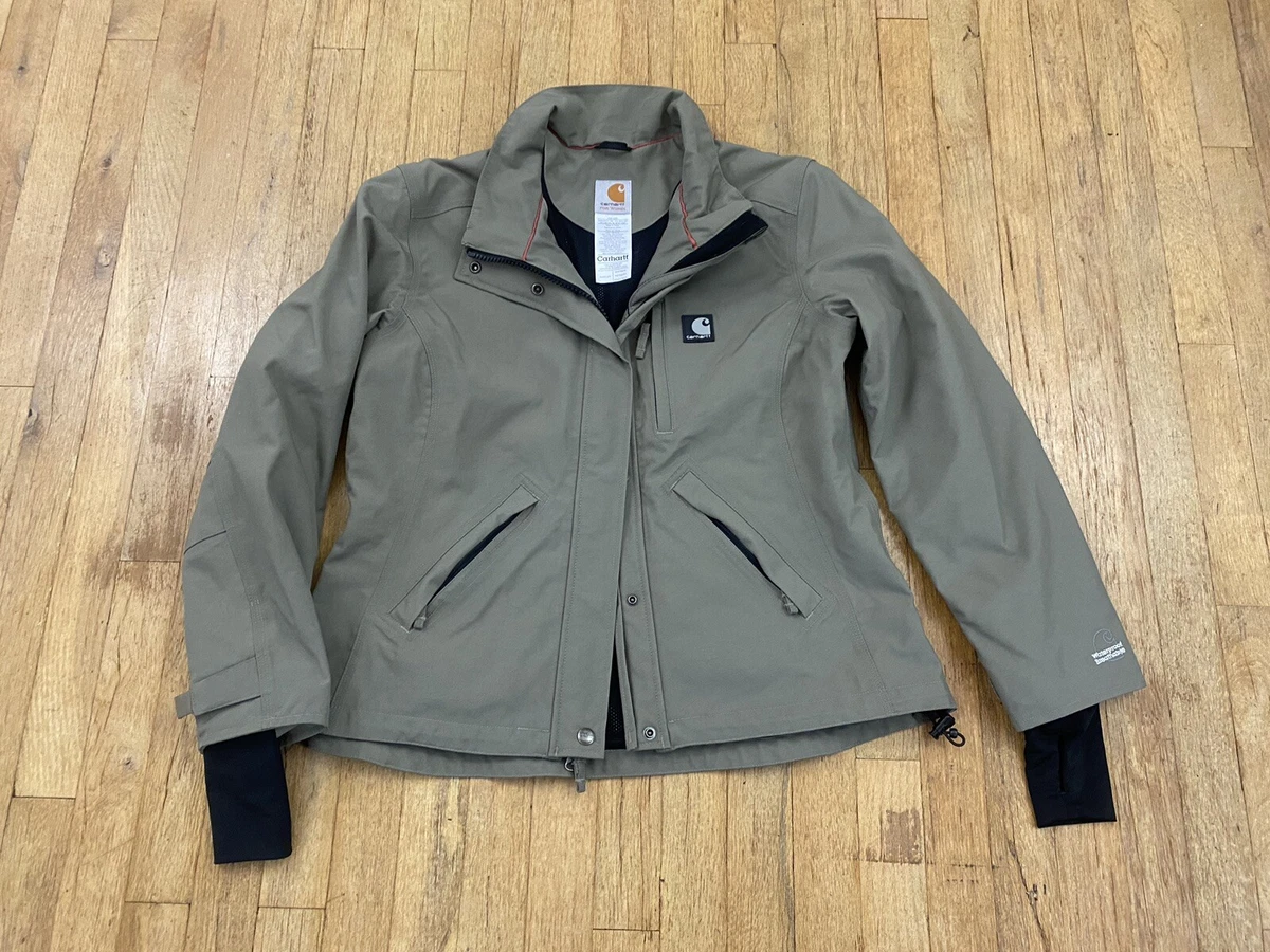 EUC Carhartt Women s WJ002 Waterproof Breathable Loden Color Zip