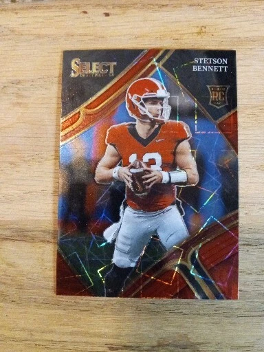 2022-2023 Select Draft Football Field Level Stetson Bennett Red Lazer #125 - Image 3 of 4