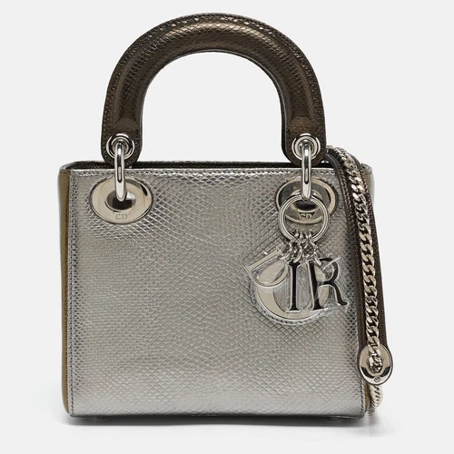 Mini fourre tout femme Dior métallisé multicolore Karung