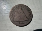 1891 S Seated Liberty Quarter 25 Cents 90% Silver Coin